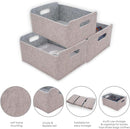 Welaxy Storage Baskets Collapsible Felt Storage bin Foldable Shelf Drawers Organizers for Kids Pet Toys magazine Books Clothes Closet Cabinet decluttering (Oatmeal +Gray) by TinyTreasures Baby Boutique