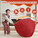 2FT Bean Bag Chair, Comfy Bean Bag Chairs with Memory Foam Filled, Fluffy Beanbag Sofa with Dutch Velvet Cover, Teardrop BeanBag Chairs for Living Room, Playroom - Red by TinyTreasures Baby Boutique