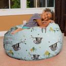 Posh Creations Bean Bag Chair for Kids, Teens, and Adults Includes Removable and Machine Washable Cover, Canvas Sloth and Trees, 38in - Large by TinyTreasures Baby Boutique