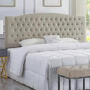 24KF Upholstered Tufted Button Linen Fabric Headboard,Comfortable Fashional Headboard King/CA King Size,Linen by CozyNest Decor