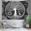 FORATER Tree of Life Tapestry Wall Hanging, Sun and Moon Aesthetic Wall Tapestry Black and White Tapestries Home Decor for Living Room Bedroom(53 x 61 Inch, Black and White) by CozyNest Decor