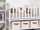 StorageWorks Storage Baskets for Shelves, Foldable Fabric Closet Storage Bins with PU Handles, Fabric Storage Bins Clothes Organizer, Ivory White, 3-Pack, Large by TinyTreasures Baby Boutique