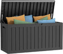 DRATO 80 Gallon Deck Box, Outdoor Storage Box for Patio Furniture, Patio Cushions, Gardening Tools, Pool Supplies 480lbs Weight Capacity,Waterproof Resin Storage Boxes by CozyNest Decor