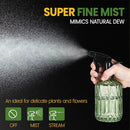 Glass Plant Mister Bottle - 13.5 oz Refillable Leak Proof Water Spray Bottle for Indoor Plants, Spring Gardening,Cleaning, Hair, Pets Care with Adjustable Mist Nozzle (Green) by GreenHaven Gardens