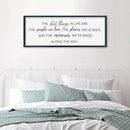 SRSZHIYUE The Best Things in Life Sign Wall Decor Art 32"×12" for family Home Bedroom Adventure Large Wood Framed Wall Hanging (Black) by CozyNest Decor