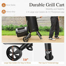 Sophia & William Heavy-Duty Vertical Offset Charcoal Smoker Extra Large Outdoor BBQ Gill with Offset Smoker, 961 SQ.IN. Cooking Area with Warming Tray,Push-out Ash Tray for Event Gathering, Black by GreenHaven Gardens