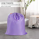 Polecasa Small Heavy Duty Laundry Bag with 130gsm Tear Resistant Fabric and Handles, Easy to Carry Durable Dirty Clothes Drawstring Bag, Perfect for College Dorm, Travel 21”x24”,Purple by TinyTreasures Baby Boutique