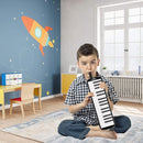EASTROCK 32 Key Melodica Instrument Air Piano Keyboard Soprano Melodica with 2 Mouthpieces Tube Sets Carrying Bag for Beginners Adults Gift Black by TinyTreasures Baby Boutique