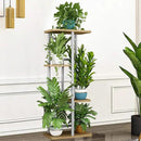LINZINAR Plant Stand 4 Tier 5 Potted Indoor Plant Shelf Multiple Stands for Garden Corner Balcony Living Room (4 Tier 5 Potted, White) by GreenHaven Gardens