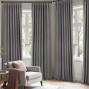 ANRODUO Back Tab Blackout Curtains for Bedroom Living Room, Rod Pocket Pinch Pleated Thermal Insulated Room Darkening Curtains 36 Inches Long 2 Panels, Grey, 42 x 36 Inch by TinyTreasures Baby Boutique