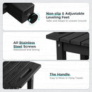 41" Shower Bench, Waterproof Poly Lumber Shower Stool for Shaving Legs, Shower Chair Seat Holds up to 400lbs, Bathroom Bench for Inside Shower, Non-Slip (Black) by TinyTreasures Baby Boutique