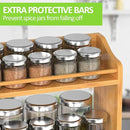 Bamboo Spice Rack Organizer, 3 Tier Spice Jars Shelf for Kitchen Countertop or Wall Mounting by CozyNest Decor