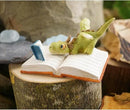 Top Collection Miniature Fairy Garden and Terrarium Mini Dragon Reading Figurine, Green White by GreenHaven Gardens