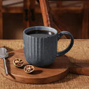 famiware Coffee Mugs Set of 6, Starlight 11 oz Mug Cup Set with Handle for Coffee, Tea, Cocoa, Milk - Ceramic Stoneware Mug Set, Matte Black Grey by CozyNest Decor