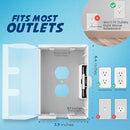 Clear Outlet Cover Box [Patented] Double Lock for Much Better Toddler Proofing, Easier Operation, Simple 3 Step Install with Included Screws. Provides Extra Space Inside for Plugs by TinyTreasures Baby Boutique