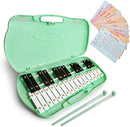 MUSICUBE 27 Keys Xylophone for Kids Adults Professional Glockenspiel Instrument with 2 Mallets & 11 Music Sheets Educational & Preschool Learning Musical Toys for Toddler Boys Girls Aged 3+（G5-A7） by TinyTreasures Baby Boutique