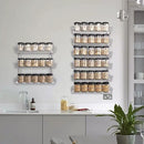 SWOMMOLY Adjustable Wall Mount Spice Rack, 9-Tier Dual-use (Multi-use) Organizer, Silver by CozyNest Decor