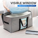 TAILI Extra Large Moving Bags, 6 Pack Silver Heavy Duty Totes For Storage with Visible Window, Wrap Around Handles, Storage Bags for Space Saving, Alternative to Moving Boxes by TinyTreasures Baby Boutique