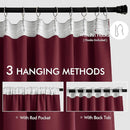 MIULEE Wine Red Back Tab Blackout Curtain 96 Inch Long 2 Panels Set for Bedroom, Rod Pocket/Pinch Pleat Thermal Insulated Living Room Darkening Pleated Light Blocking Floor to Ceiling Drape by TinyTreasures Baby Boutique