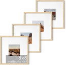 HAUS AND HUES Beige Square Frames Set of 4-8x8 by CozyNest Decor
