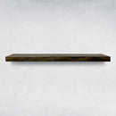 URBANDI, Rustic Floating Shelves, Set of 2, Hidden Bracket, Solid Wood, Heavy Duty, Wall Mounted Shelves, (Dark Brown, 48Wx6D)