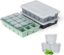 Silicone Ice Cube Tray 3 Pack, HANCELANT Ice Cube Mold, Ice Trays for Freezer with Lid for Whiskey, Baby Food, BPA Free, Easy Release by TinyTreasures Baby Boutique