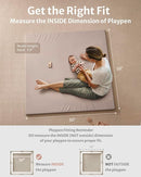 Blissful Diary Vegan Leather Baby Play Mat, 50x50 Thicken Foam Cushioned & Waterproof Playpen Mat for Infants and Toddlers, Stylish and Just Wipe-Clean Playmat for Baby Play on Floor, Taupe by TinyTreasures Baby Boutique