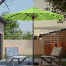 9FT Solar Umbrella 32 LED Lighted Patio Umbrella Table Market Umbrella w/Tilt and Crank, UV-Resistant Outdoor Umbrella for Pool, Garden, Deck, Apple Green by GreenHaven Gardens