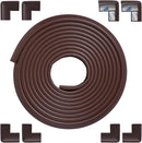 Foam Corner Protector Edge and Corner Guard, with 12.5 feet Length Foam Safety Bumpers, Baby Proofing Safety Table Corner Protectors (Coffee 12.5ft) by TinyTreasures Baby Boutique