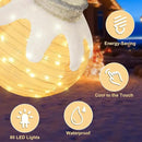 BRIGHTDECK Outdoor Christmas Ornaments, Lighted Pop-Up Outdoor Holiday Ball Decoration with 80 LED Lights, 8 Light Modes, Lighted Collapsible Holiday Decorations for Yard, Home(Beige) by CozyNest Decor