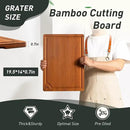 Extra Large Bamboo Cutting Board with Non Slip Feet and Over Sink Butcher Block Chopping Board Wooden Cutting Boards Solid Thick Juice Groove Big Xl XXl xlarge Kitchen Counter Organic Meat BBQ Kit by CozyNest Decor