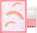 Viviland 3 Pieces Baby Bedding Set for Boy Girls, Baby Bedding Set for Newborn, Infant & Toddler - Rainbow by TinyTreasures Baby Boutique
