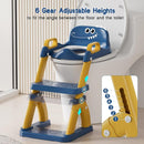 Potty Training Seat, Toddler Toilet Seat for Kids Boys Girls, 2 in 1 Potty Training Toilet for Kids, Splash Guard Anti-Slip Pad Step Stool, Adjust High Potty Chair for Toddler Kid Boys Girls by TinyTreasures Baby Boutique