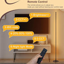 Modern Floor Lamps for Living Room, 56" LED Black Corner Lights with Remote, Dimmable, Floor Standing Lamp for Bedroom Home Office by CozyNest Decor