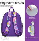 Toddler Backpack for Girls 3-8: Preschool Kindergarten Backpack - Cute Kids Backpacks for Girls-Purple Smile by TinyTreasures Baby Boutique