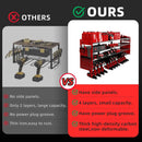 Power Tool Organizer Wall Mount with 12-Drill Holders-800Lbs Load Heavy Duty Metal 4-Layers Garage Storage and Organization Adjustable Battery Tools Rack Utility Racks Gifts for Men by GreenHaven Gardens