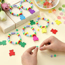Huquary 24 Sets Bear Beaded Bracelet Crafts Kit DIY Bead Craft Gifts Making DIY Bracelet Supplies for Jewelry Making Wedding Birthday Party Favors by TinyTreasures Baby Boutique
