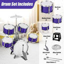 Kids Jazz Drum Set Rock Kit Toys for 3-7 Year Olds - 5 Piece Toddler Band Musical Instrument Educational Percussion Birthday Playset by TinyTreasures Baby Boutique