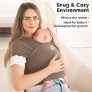 KeaBabies Baby Wrap Carrier - All in 1 Original Baby Carrier Newborn to Toddler Sling, Easy to Wear, Hands Free Bonding, Lightweight, Breathable Infant Wraps (Saddle Brown) by TinyTreasures Baby Boutique