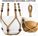 3 Pack Macrame Plant Hanger - 43"/35"/29" Different Sizes, Hanging Planter Basket Flower Pot Holder for Indoor Outdoor, with Wood Beads, Boho Home Decor, Brown (POTS NOT Included) by GreenHaven Gardens