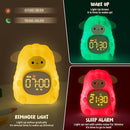 Sheep Alarm Clock with Night Light for Kids with Sleep Training and Sound Machine, Rechargeable Silicone Lamp OK to Wake Clock，Cute Animal Tabletop Lamp, Perfect Sleep Companion for Boys Girls, Khaki by TinyTreasures Baby Boutique