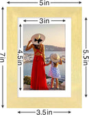 Vittanly 4x6 Picture Frames Set of 9, Shatter Resistant Plexiglass, Display 3.5x5 Pictures with Mat or 4x6 without Mat, Photo Frames for Wall or Tabletop, Engineered Wood, Gold by CozyNest Decor