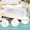 BABY JOY Bed Rails for Toddlers, Extra Long, Swing Down Safety Bed Guard for Convertible Crib, Folding Baby Bedrail for Kids Twin, Double, Full Size Queen & King Mattress (60-Inch, White) by TinyTreasures Baby Boutique