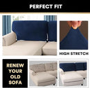 PrinceDeco Sectional Couch Covers Velvet Cushion Covers for Sectional Couch Cushion Covers for Sectional Sofa Separate Sectional Sofa Slipcovers Washable(1 Chaise Back+ 2 Sofa Back,Navy) by CozyNest Decor