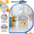 Exclusive House Shaped Family Handprint Kit; Unique DIY Keepsake, Complete Set, Meaningful Gift for Home Decor, Family Craft & Memory Making (House Shape) by TinyTreasures Baby Boutique