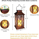 2Pack 11" Outdoor Solar Lanterns Waterproof Garden Gifts Women, Flickering Flameless Candle Mission Lights for Patio, Table ,Outdoor, Party, Yard,Lawn,Mothers' Day Gifts for Mom (Antique Copper) by GreenHaven Gardens