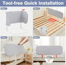 Ciilee Baby Bed Rail for Toddlers Portable Travel Kids Beds Guard Rails for Queen Bed Foldable Children Side Railing for Twin Beds Adjustable Bedrail Barandas para Camas de Niños（Grey,48in by TinyTreasures Baby Boutique
