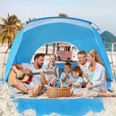 Beach Tent, Portable Sun Shelter for 2/3/4/6-8 Person with UPF 50+ UV Protection, Easy Setup Waterproof Beach Shade Canopy Cabana for Family Outdoor and Picnics, Fishing with Carrying Bag by TinyTreasures Baby Boutique