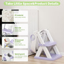 Toilet Seat, Potty Training Seat for Toddler, Upgraded 2-in-1 Potty Toilet Training for Boys and Girls,Waterproof Cushioned Mat with Non-Slip Step Stool(Purple) by TinyTreasures Baby Boutique