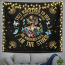 Inspirational Quote Tapestry Positive Motivational Uplifting Encouragement Gifts for Women Teens Girls,Inspirational Gift Wall Decor for Bedroom,They Whispered to Her You Cannot Withstand The Storm by CozyNest Decor